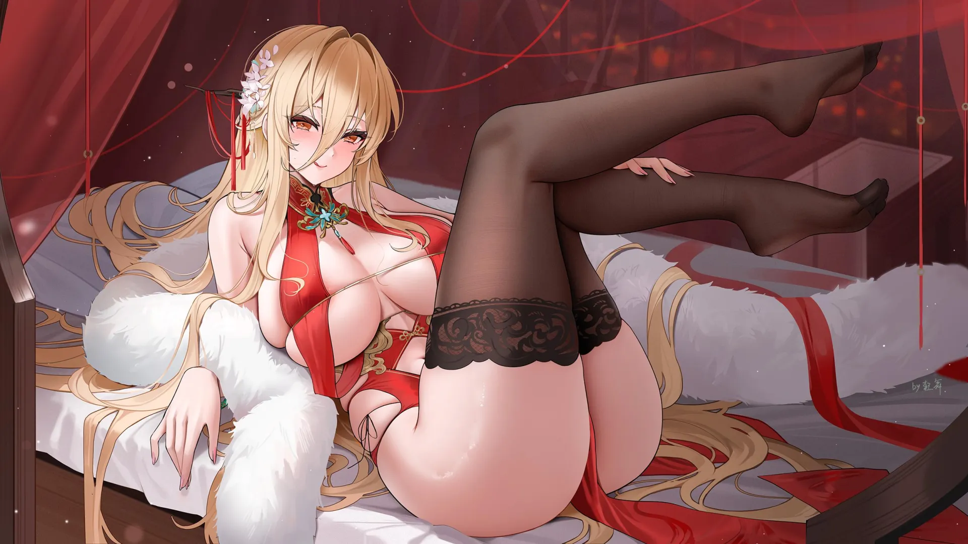 Implacable on bed (轻舞wu / Mumushui6) [Azur Lane] posted by elegantloveglimmer
