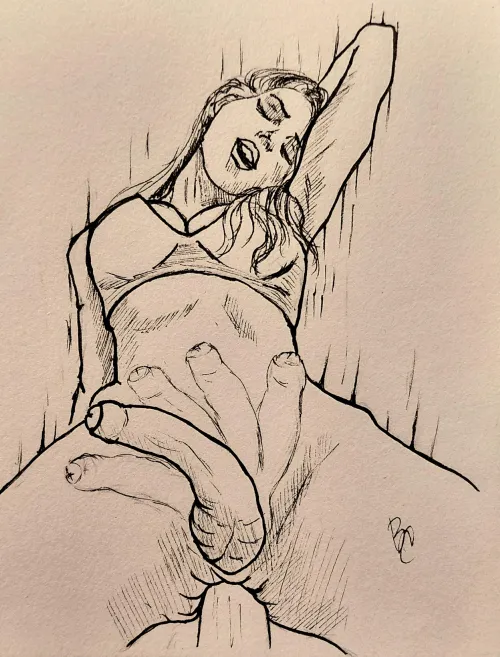 In motion, ink, by me by Difficult_Idea_1461