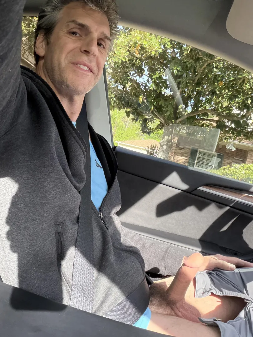 In the car with cock on display posted by JazzyZaddy