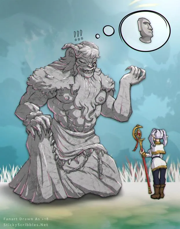 [Inanimate] Frieren and Qual Statue By StickyScribbles posted by 24Emma