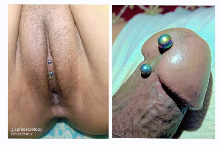 Indian Pierced Couple, Me and my wife, Indian Pierced cock and Indian Pierced Pussy  by safesecretboy