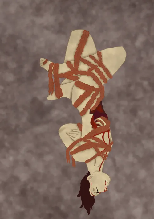 Intestine shibari by OcelotKittyUwU