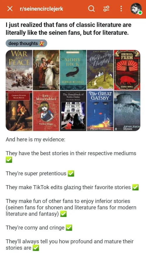 Is literature the same as comics for adult men? by DHLawrence_sGhost