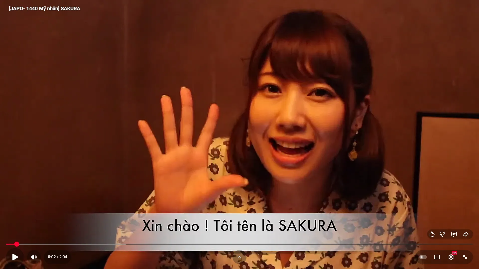 Is that Kirishima Sakura on the Youtube video called 