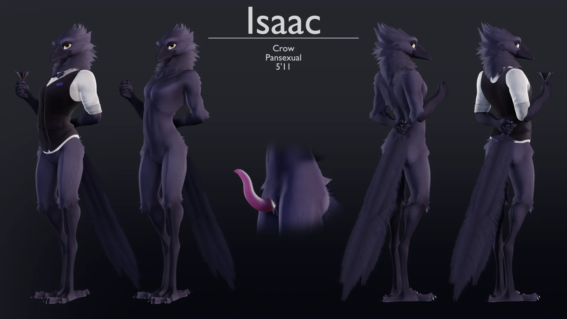 Isaac, The Bar Crow - Ref Sheet (ruaidri) [M] posted by Olive-The-Otter