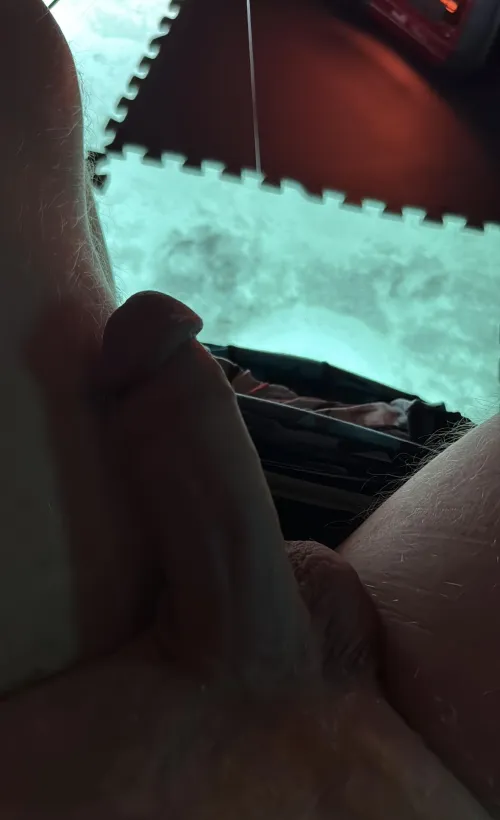 It was too hot in the tent while ice fishing. by Soggy-Nectarine-8114