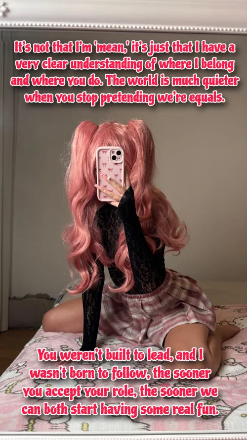 It's not that I'm mean you just weren't built to lead! by PinkDolxo