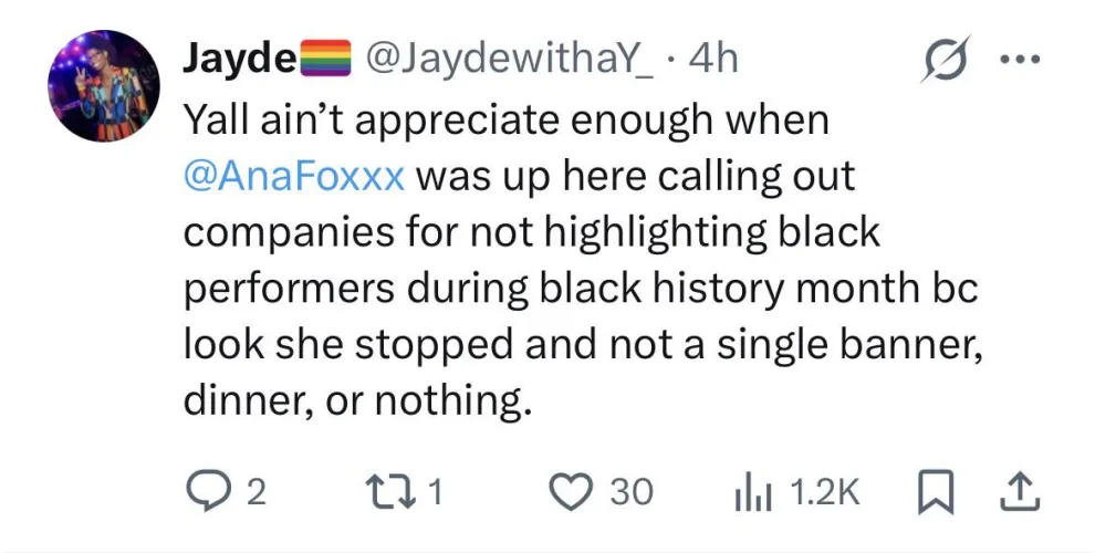 It’s still racial tension in the industry by Responsible_Mind8654