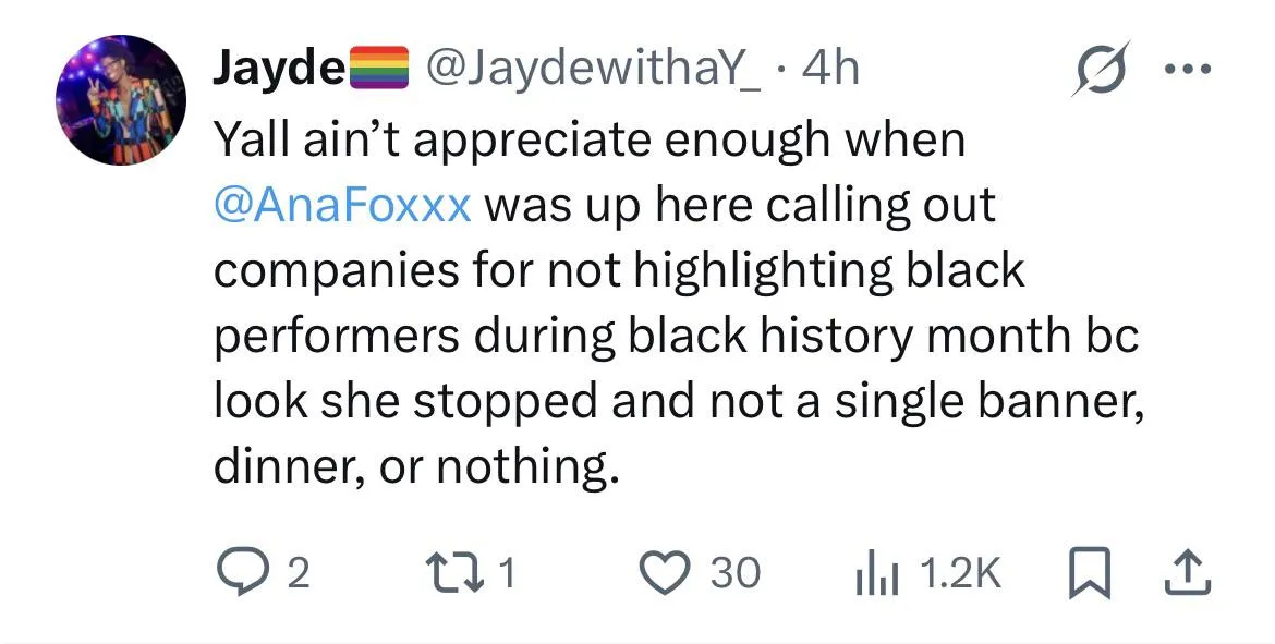 It’s still racial tension in the industry posted by Responsible_Mind8654