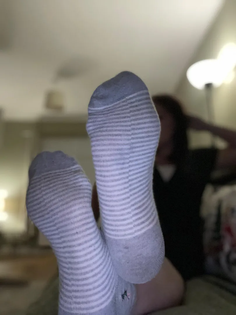 I’ve been wearing these stinkers all day  posted by godess_feet