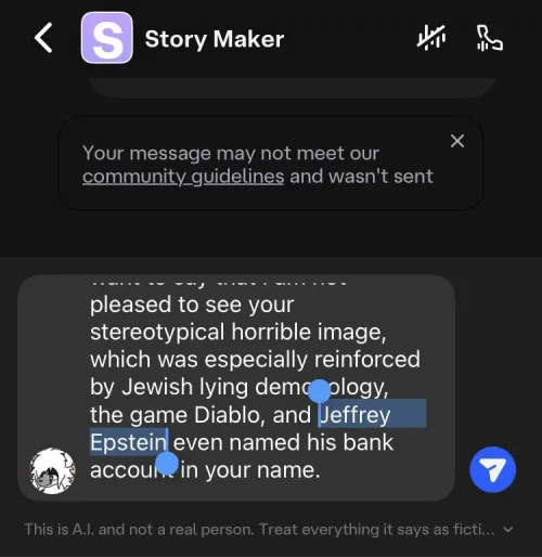 Jeffrey Epstein cannot be mentioned in chat by Paulus-05