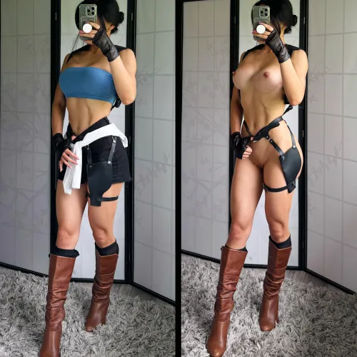Jill Valentine on/off cosplay (PeachyAznGirly) by PeachyAznGirly