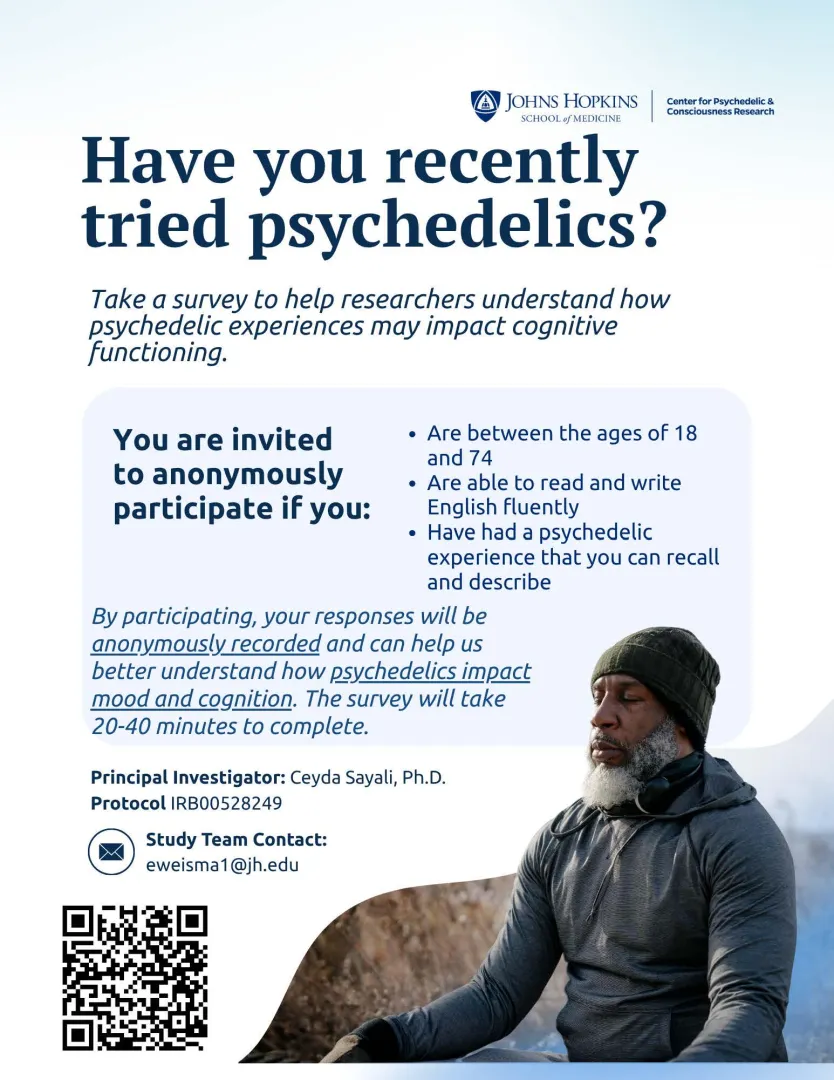 Johns Hopkins Psychedelics and Cognition Survey posted by JHPsychedelics