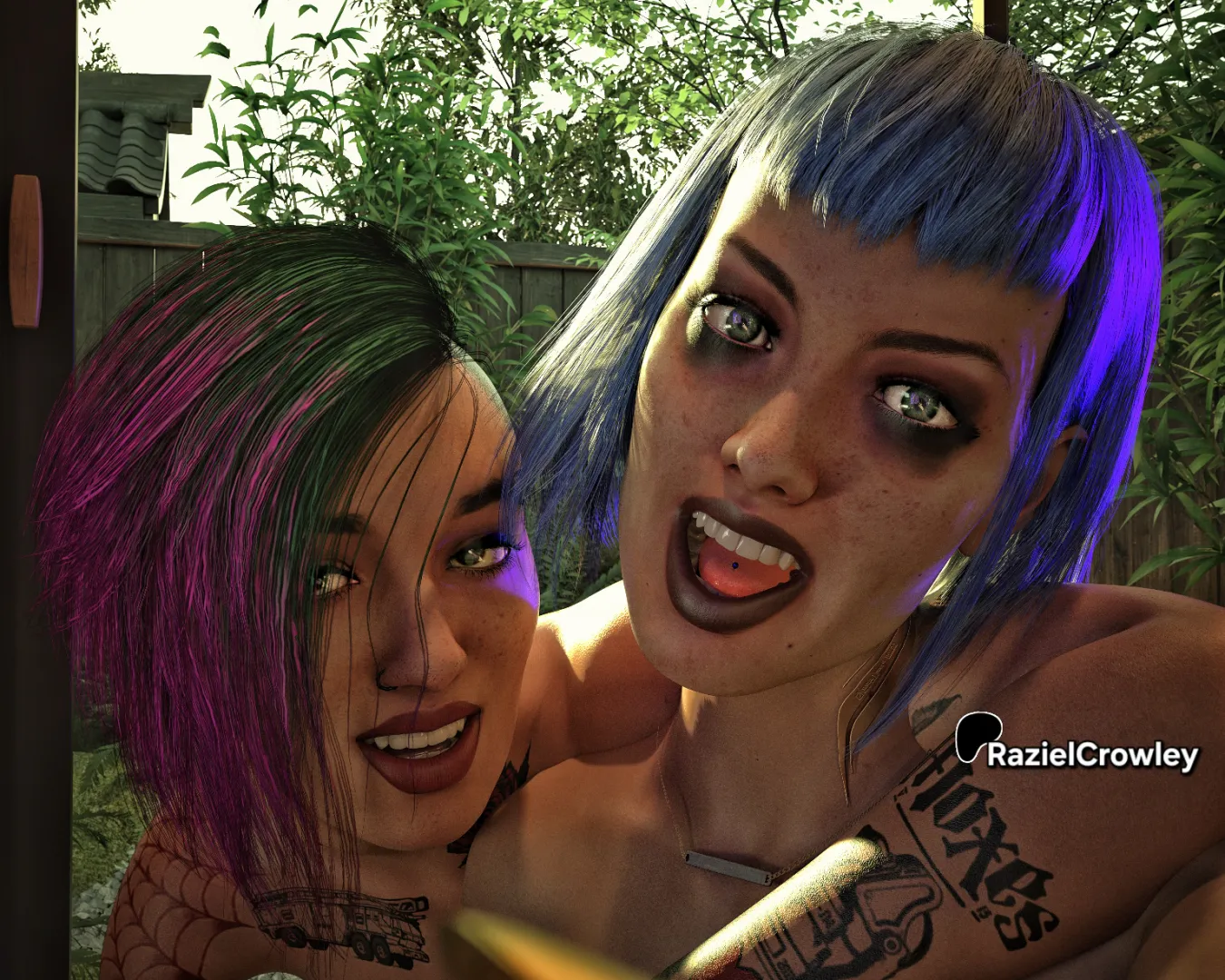 Judy & Evelyn taking a breather. (read comments!) posted by RazielCrowley