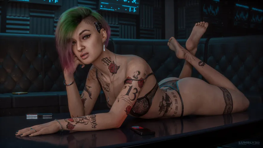 Judy in Black Lace Lingerie (Lumbly3D) by ilover34ladies