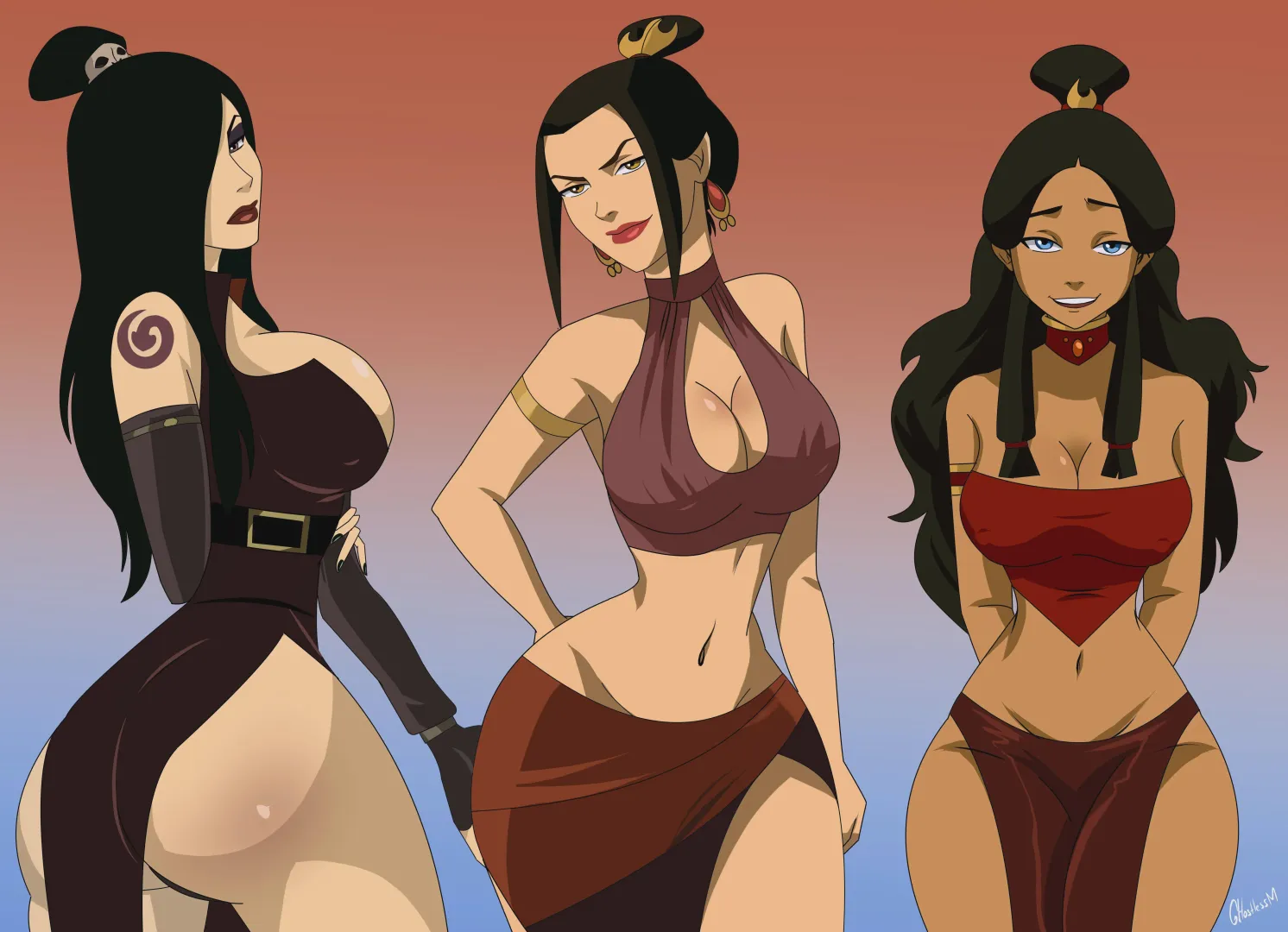 June, Azula and Katara (GhostlessM) posted by petalpoppi