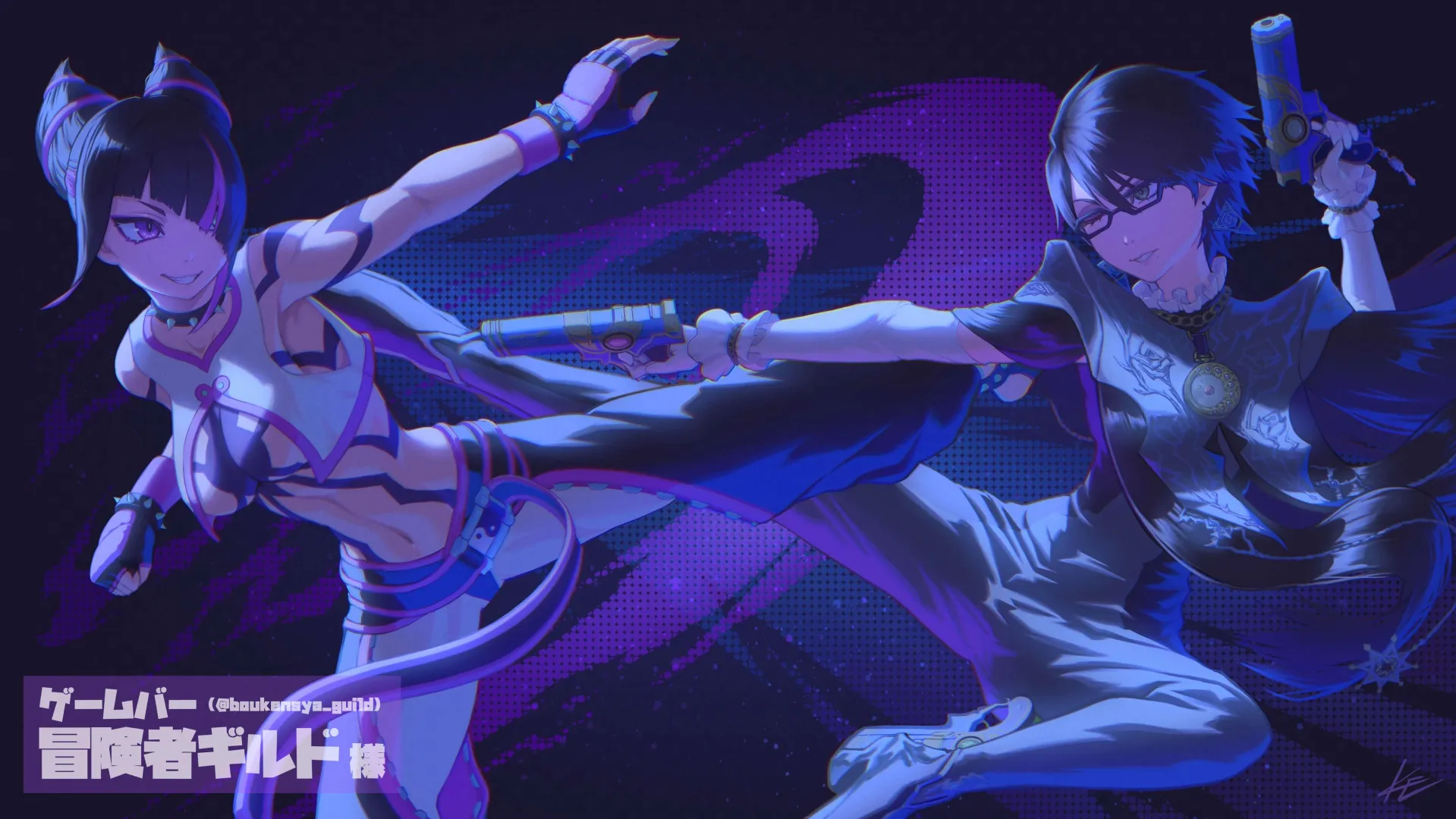 Juri x Bayonetta artwork by (Kenosousaku) posted by DOA-FAN