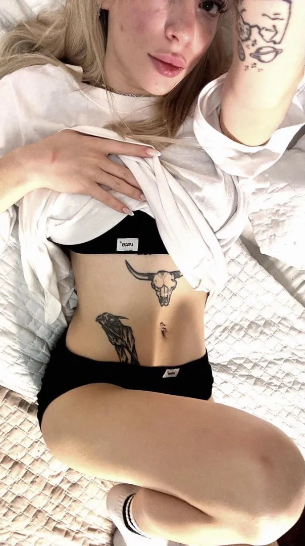 Just a blonde girl who leans in instead of speaking louder. posted by emistellar