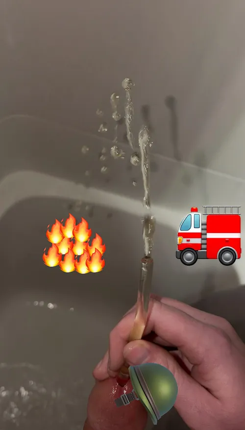 Just a fire hose putting out a fire by thatboy242