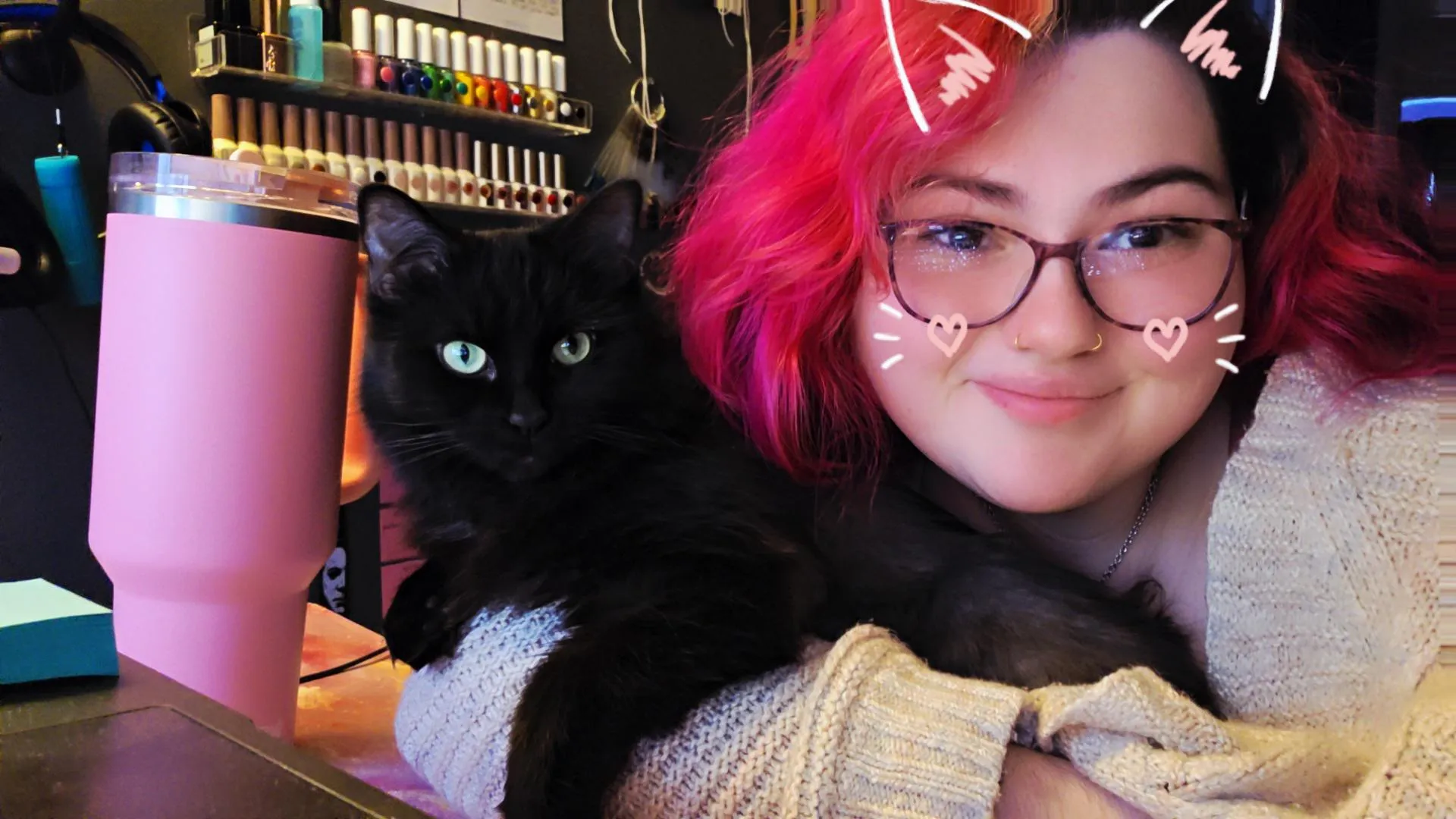 Just a girl and her soul kitty posted by LogicalCaterpillar24