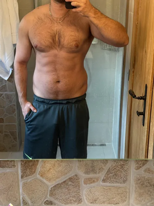 Just a masculine view of Daddy’s progress by PureHairyTorso