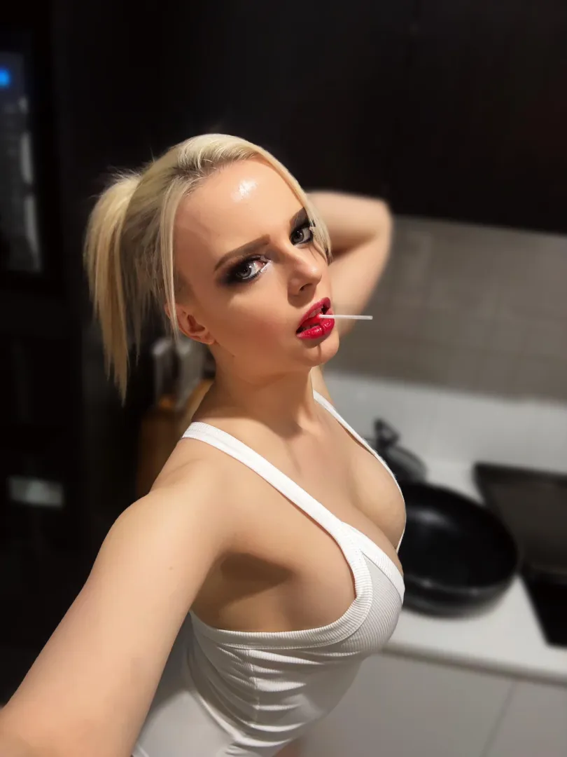 Just adding a dash of sideboob in the kitchen posted by MissZangz