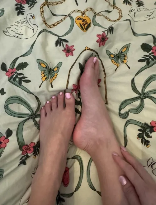 Just admiring my fresh pink pedi  by quietcombustion