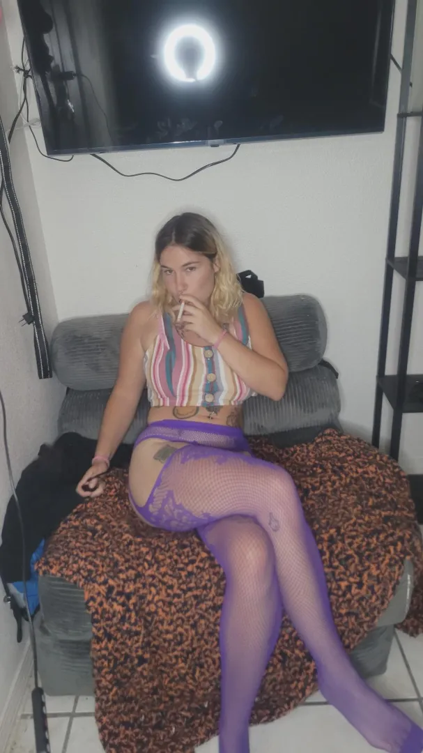Just enjoying a smoke in my purple lingerie posted by sinning_angel6