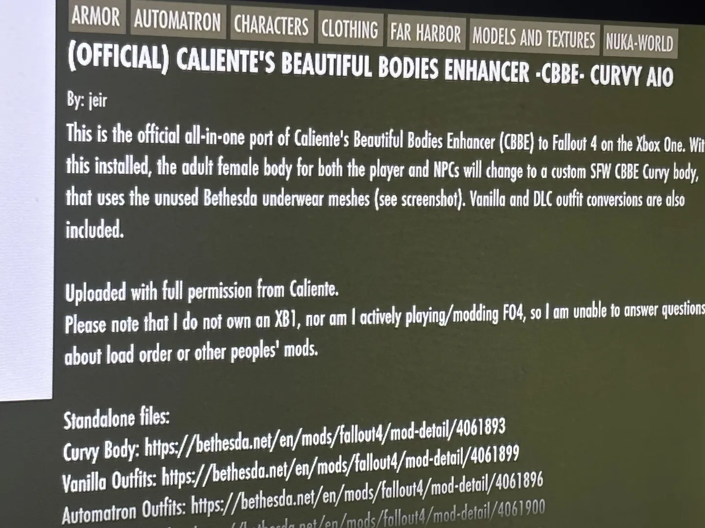 Just Looking for console mods posted by Pink0174