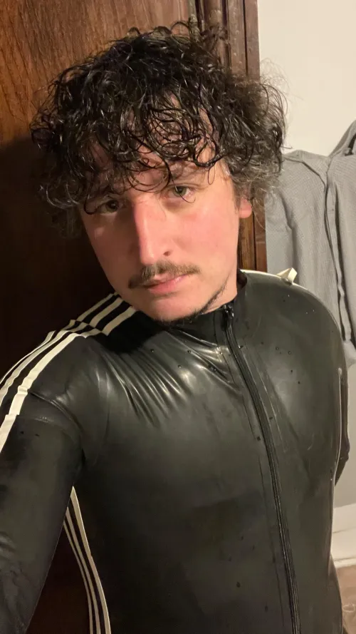 Just took the pic, ready to spend the night in latex by ConstructionEasy3750