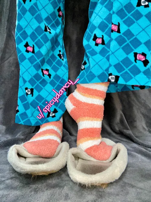 Just wanna show you my cute fuzzy socks by Spicydarcy_