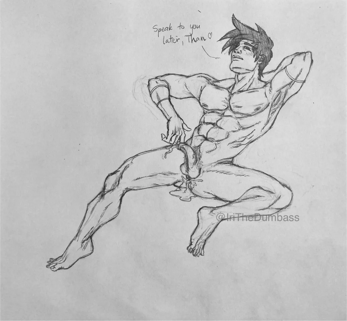 Just wanted to share this cheeky little godling after another totally professional meeting with Thanatos ^-^ posted by IriTheDumbass