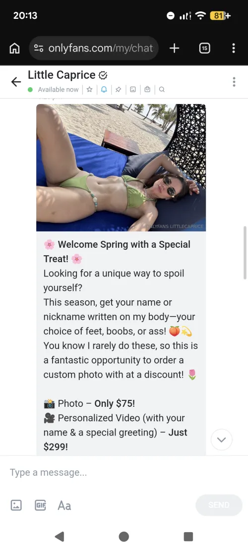 Just wondering has anyone got this offer ? Seems like the cheapest custom shot she has ever done x by padyirishman