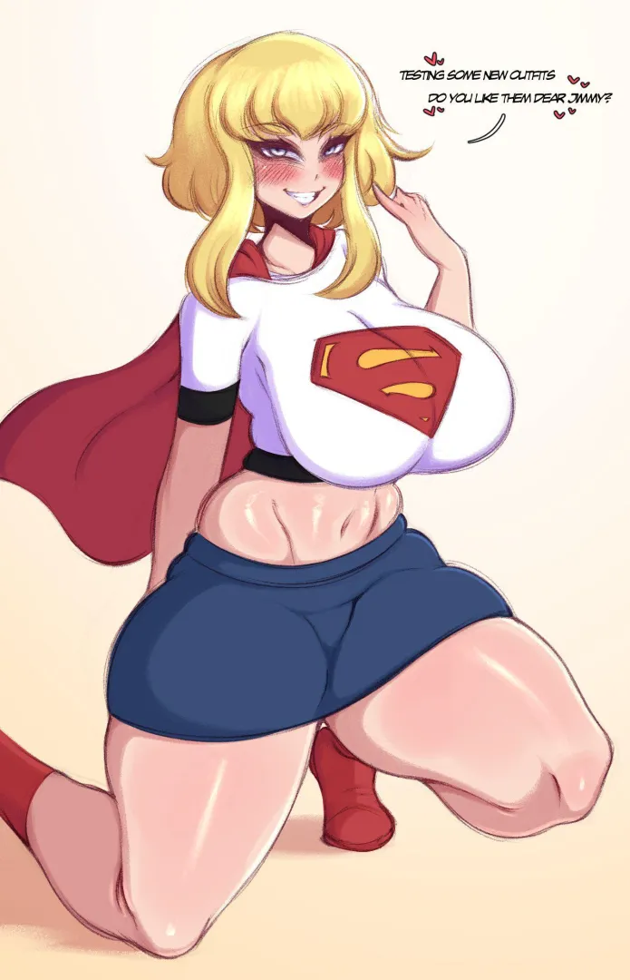 kara zor-el aka supergirl dressed as supergirl from DC superhero girls (saltyxodium) (https://x.com/SXodium/status/1810800543121416551) (my adventures with superman) posted by Ok_Solution9926