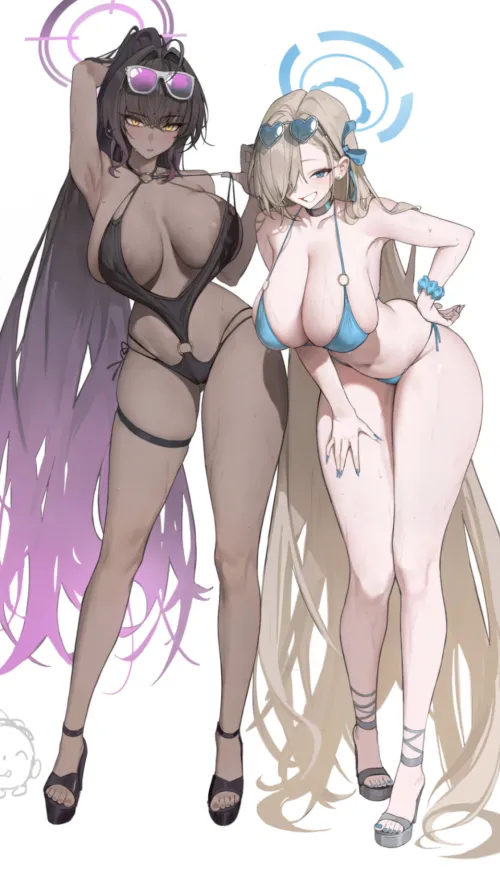 Karin with Asuna by FoundTheSugar