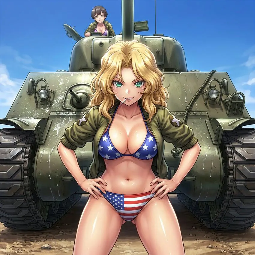 Kay and Naomi [Girls Und Panzer] posted by xdragon2k