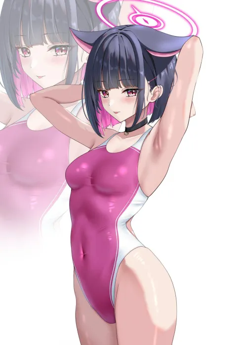 Kazusa competition swimsuit by konosubak