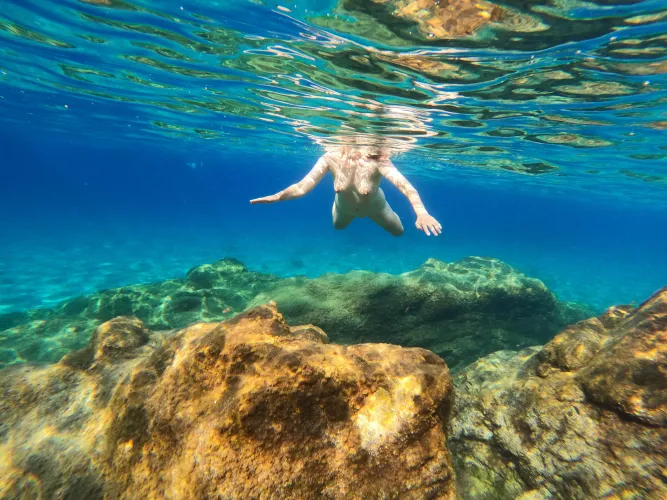 Keep sensitive body parts away from sharp rocks by zzzmick