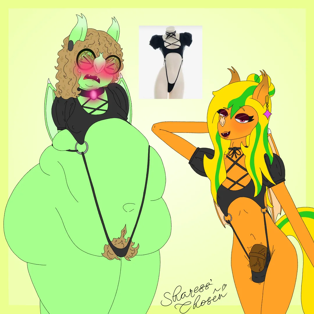Keylime & Citrus in a slutty outfit (Sharess' Chosen) posted by TheChosenOfSharess