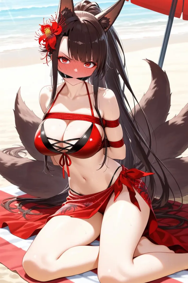 Kidnapping Akagi for a date at the beach posted by gintas59