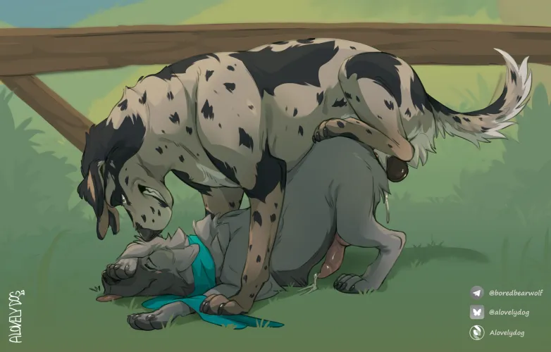 Kinktober 23 - Knot Stuck (nando_wolf) [MM] by Olive-The-Otter