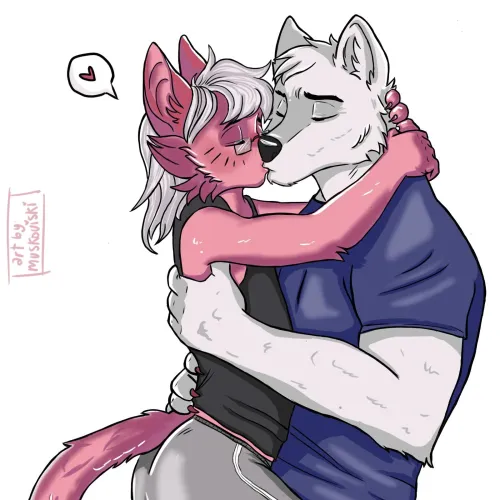 Kissing is a great way to bond! (Comission done by me) [MT] by ProfessionalFarm207