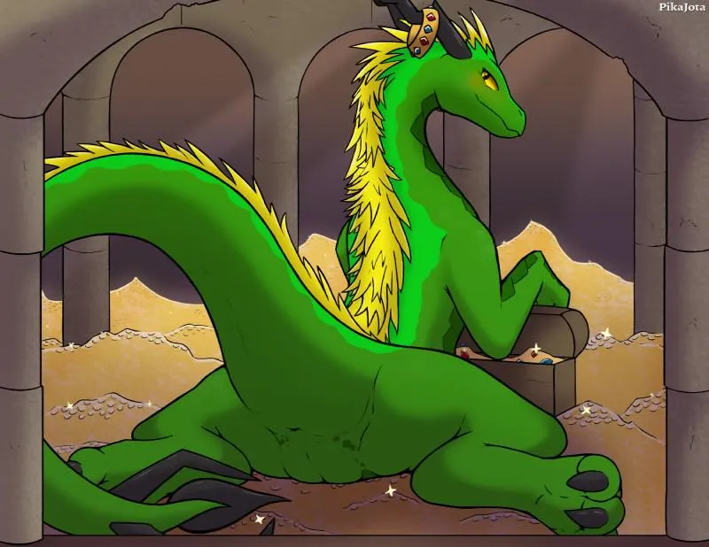 Knowing a dragon's been sliding its moist bits over a pile of treasure sure adds another dimension of value to things... [F] (Pikajota) posted by W0lf869