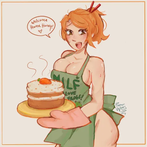 Koko made a carrot cake ! ~ art for fun  by PaperWipesArt
