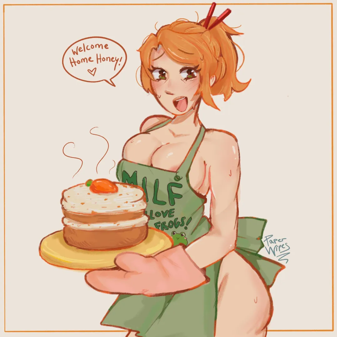 Koko made a carrot cake ! ~ art for fun  posted by PaperWipesArt
