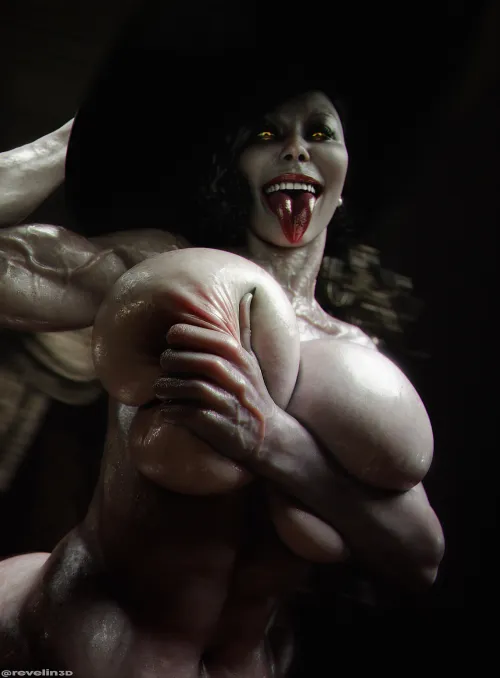 Lady Dimitrescu gets a little crazy (Revelin) by Poke-Oji