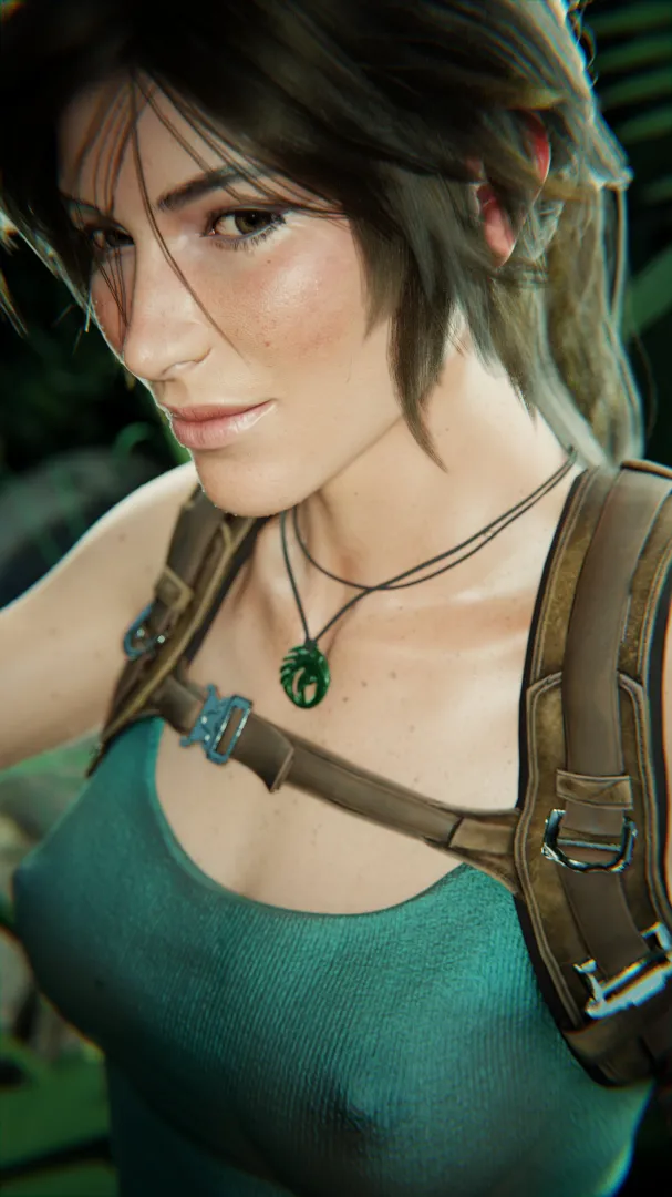 Lara takes a quick sweaty selfie (Vice3D) posted by Poke-Oji