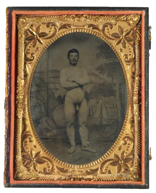 Last month, Fleischer’s Auctions sold this tintype of a nude Civil War soldier for $49,000, nearly 60k with the buyer’s fees. by TungstenChef