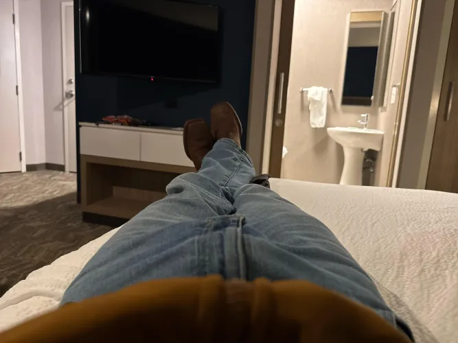 Last night. Got my boots on and ready to roll. Whose legs do I get to bury my head between? by ieatpeaches22