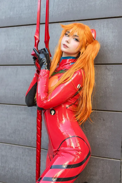 Latex Asuka Langly by me (Aloeveraiskawaii) by aloeveraiiskawaii